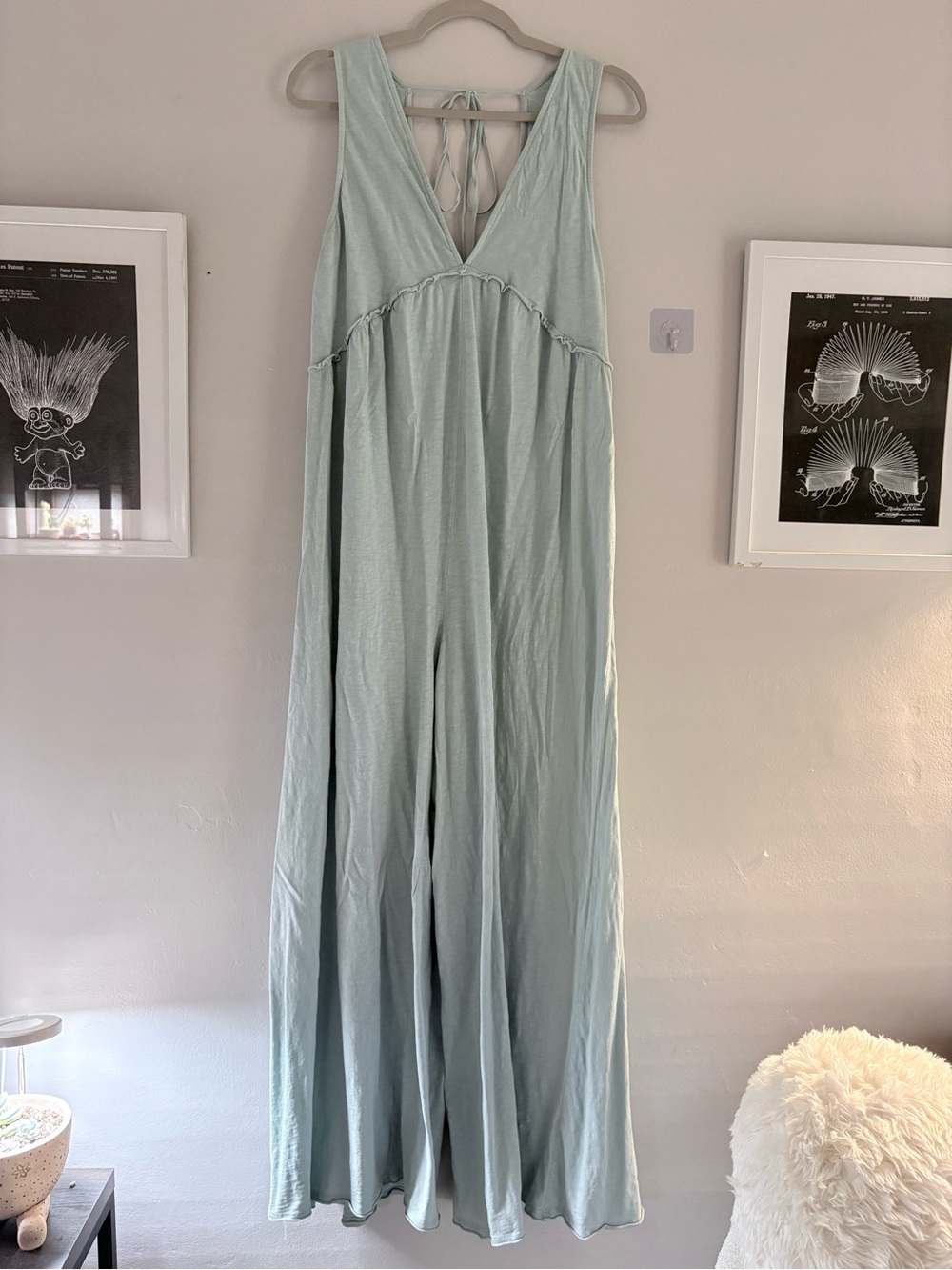 American Eagle Pale Blue Cotton Romper